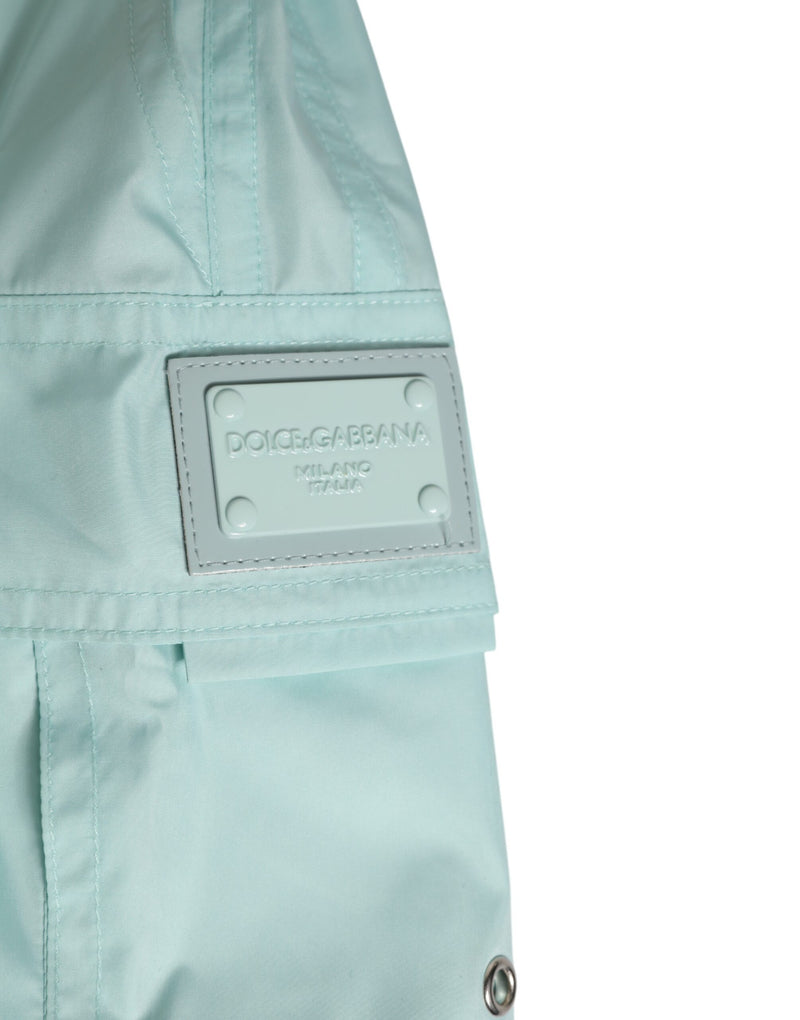 Short de bain pour homme en polyester bleu aqua Dolce & Gabbana