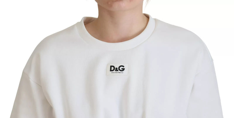 Top tipo corsé blanco de algodón elástico de Dolce & Gabbana  camiseta