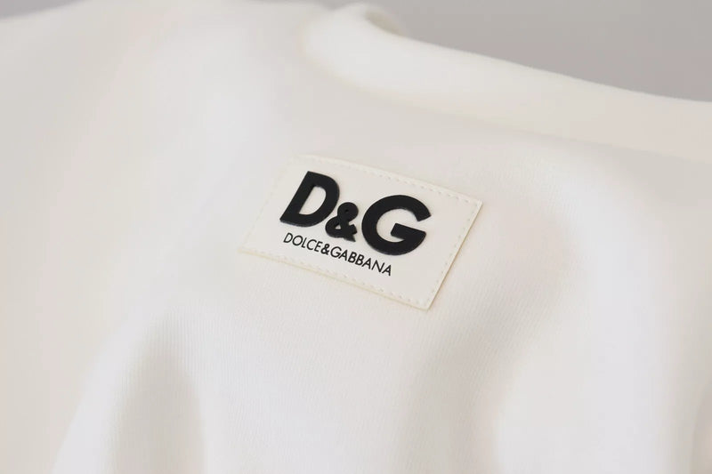 Top tipo corsé blanco de algodón elástico de Dolce & Gabbana  camiseta