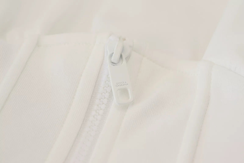 Top tipo corsé blanco de algodón elástico de Dolce & Gabbana  camiseta