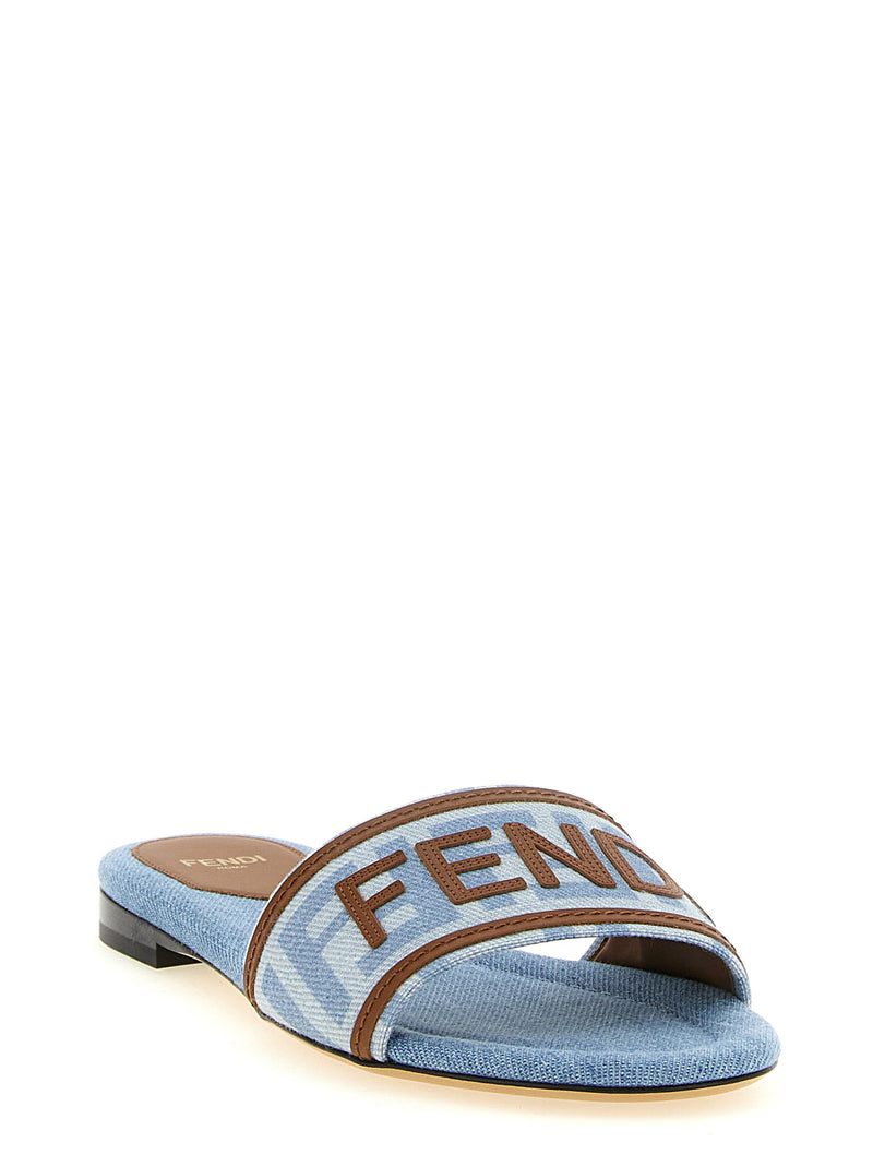 Fendi Denim Sandals | URBALENTI™ NYC