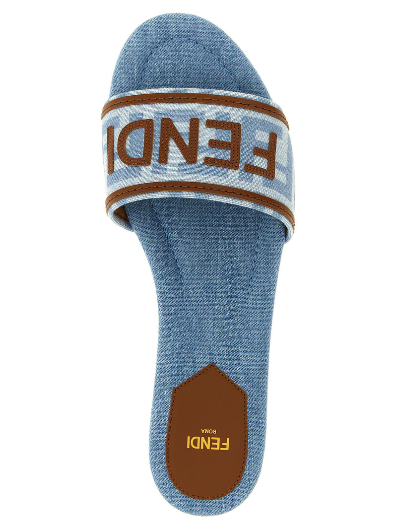 Fendi Denim Sandals | URBALENTI™ NYC