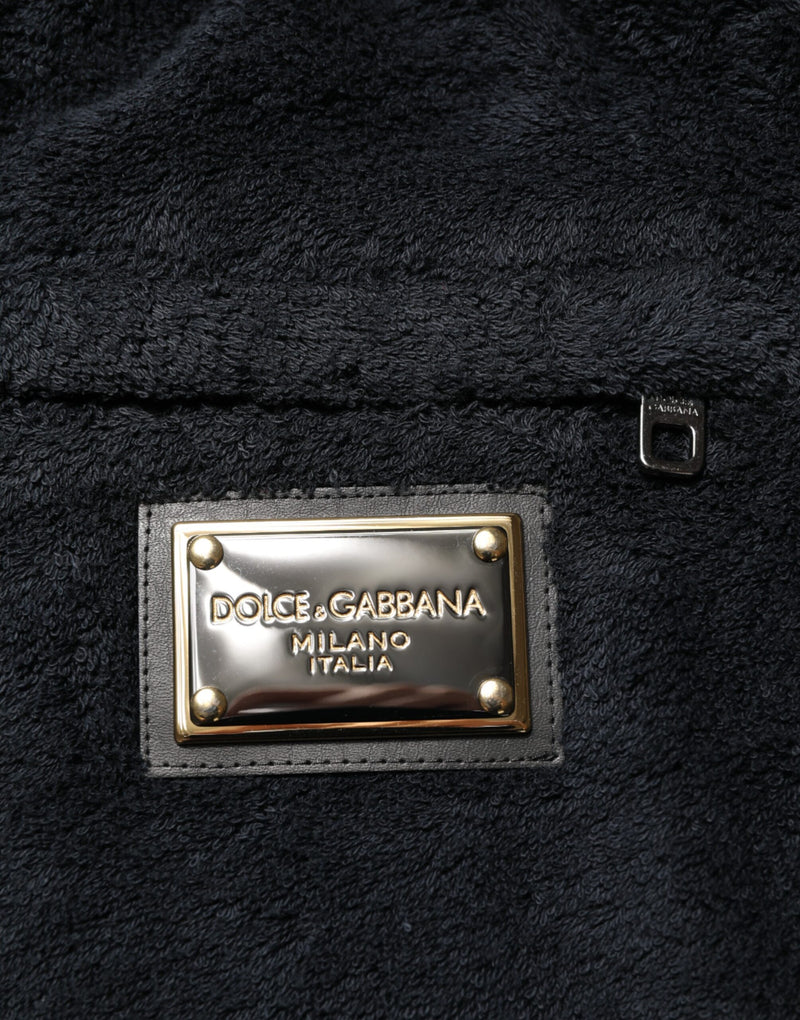 Calça jogger de moletom Dolce & Gabbana preta de algodão com logo para homens