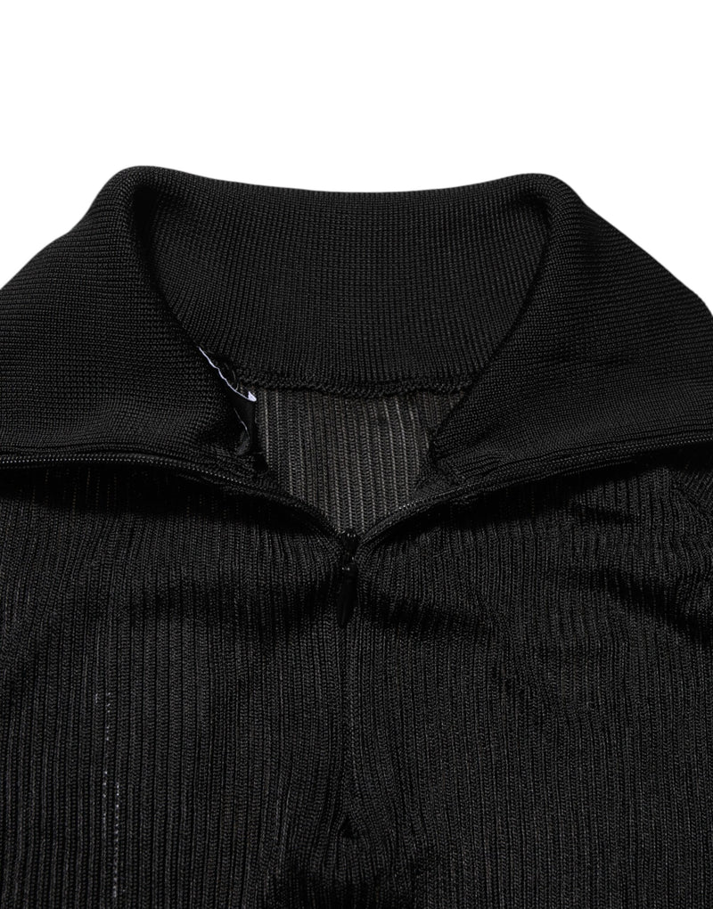 Suéter negro de viscosa con cuello alto Dolce & Gabbana