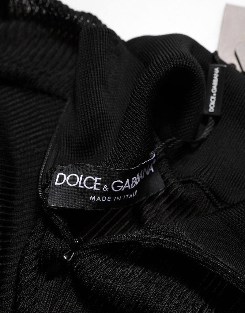 Suéter negro de viscosa con cuello alto Dolce & Gabbana