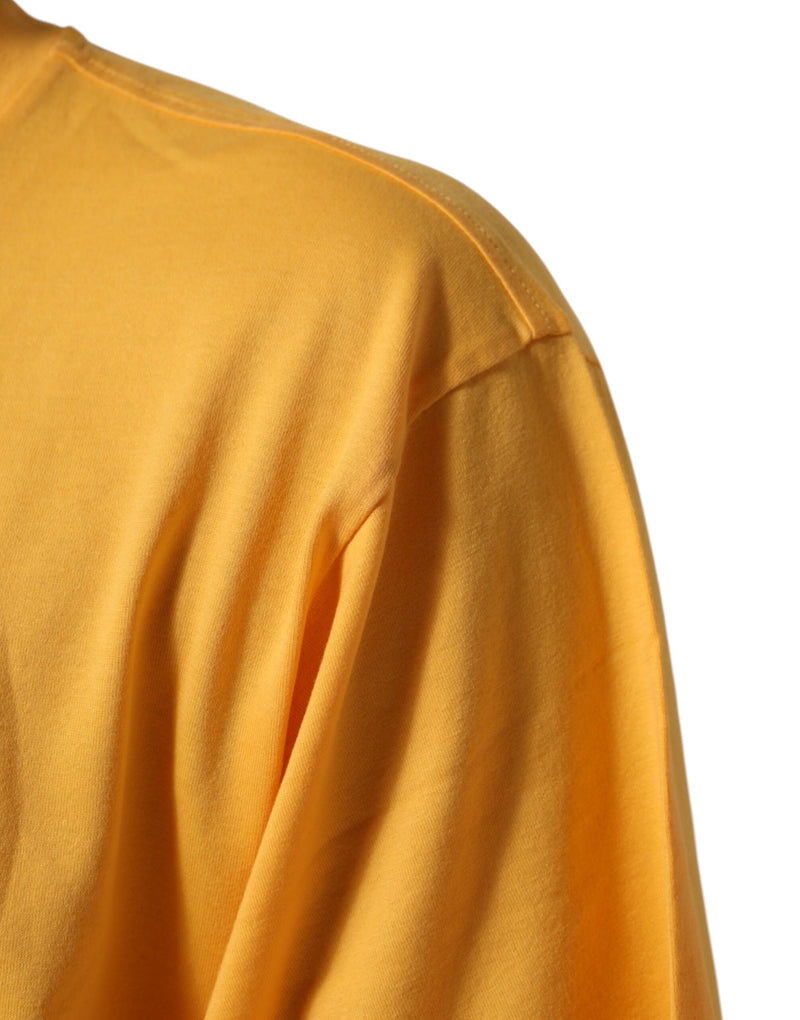 Dolce & Gabbana T-shirt gialla in cotone a girocollo con stampa floreale Secret Graden