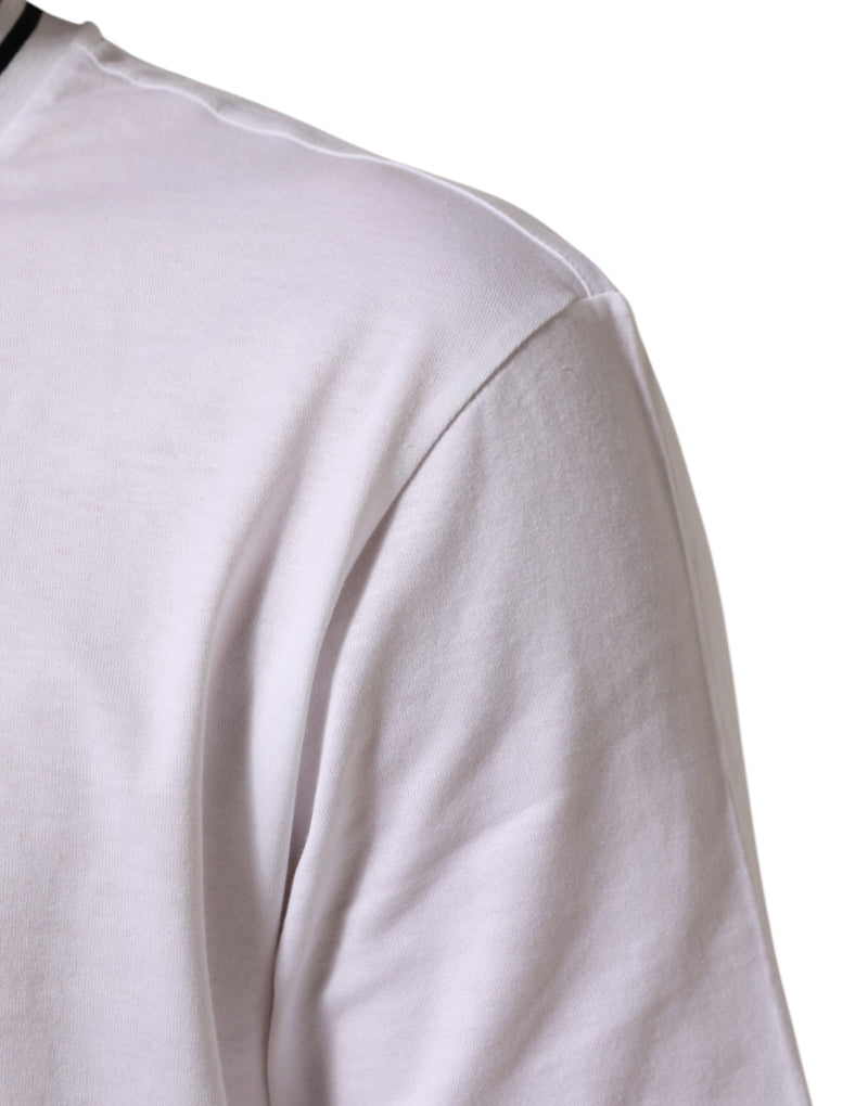 T-shirt à manches courtes pour homme Dolce & Gabbana blanc avec cœur sacré