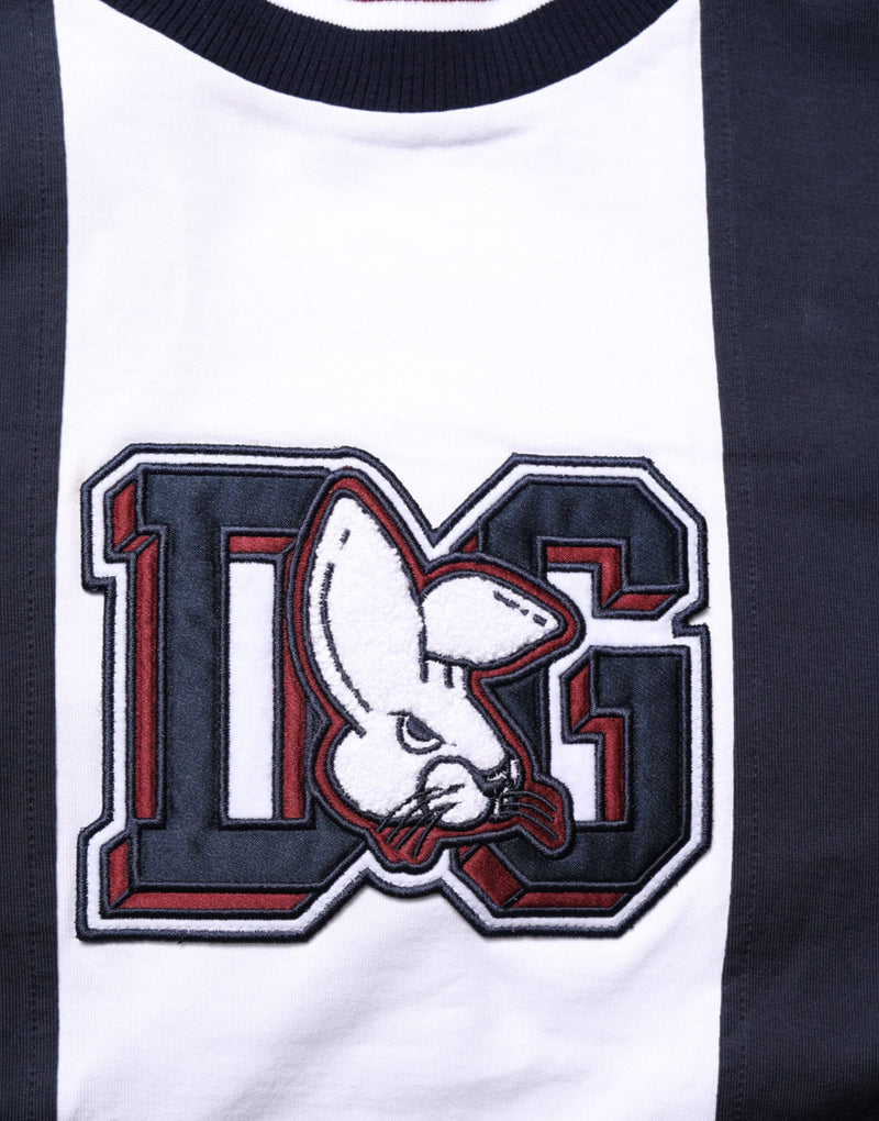 T-shirt uomo Dolce & Gabbana in cotone multicolore a righe, girocollo