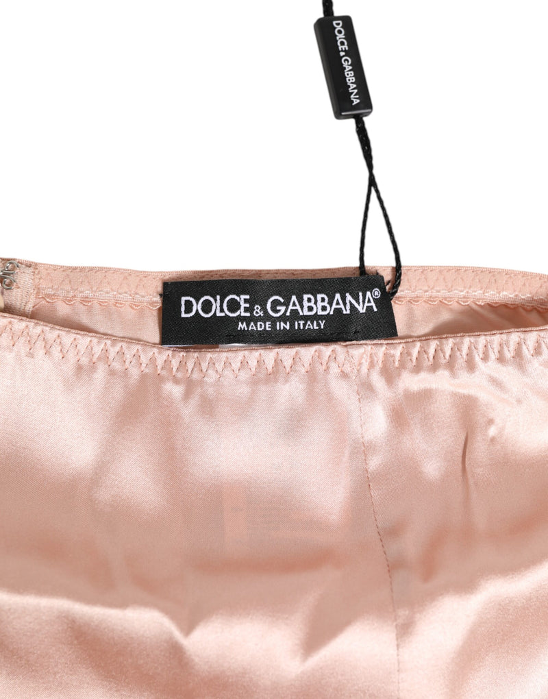 Calcinha short cintura alta rosa Dolce & Gabbana de acetato
