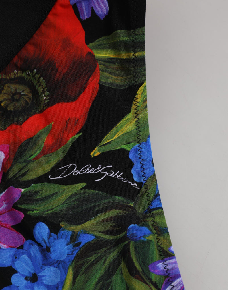 Culotte taille haute Dolce & Gabbana noire à imprimé floral