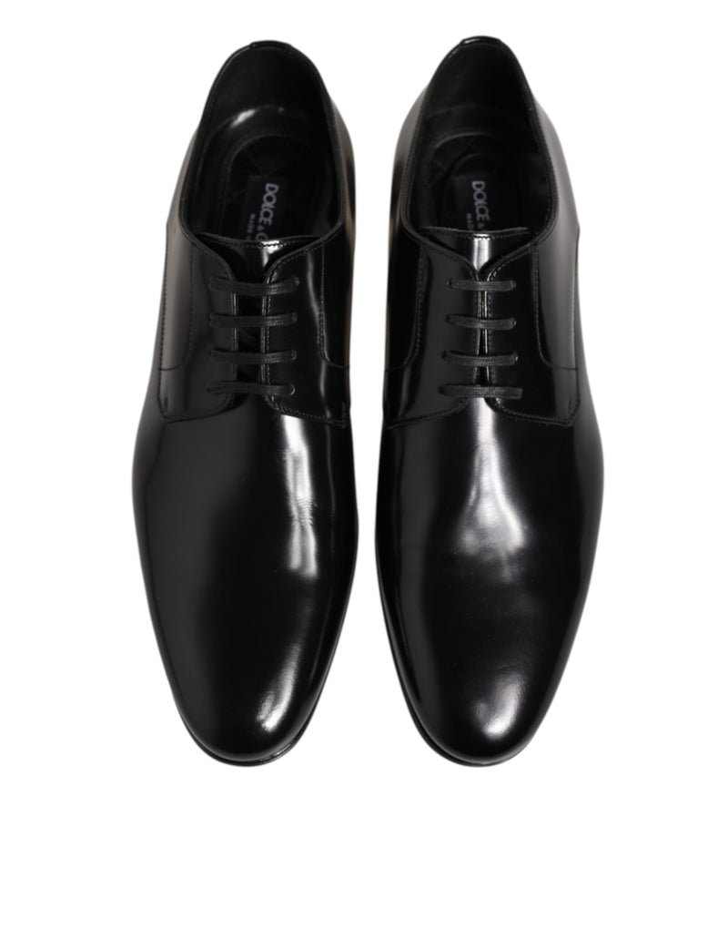 Zapatos Derby de vestir para hombre de piel de becerro negra de Dolce & Gabbana