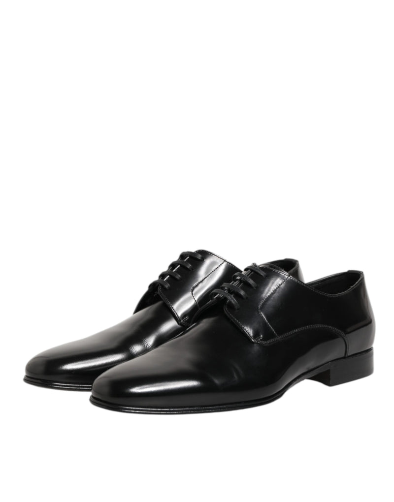 Zapatos Derby de vestir para hombre de piel de becerro negra de Dolce & Gabbana
