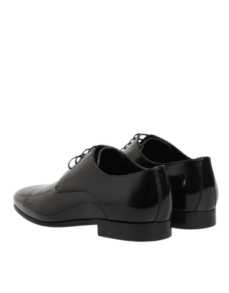 Zapatos Derby de vestir para hombre de piel de becerro negra de Dolce & Gabbana