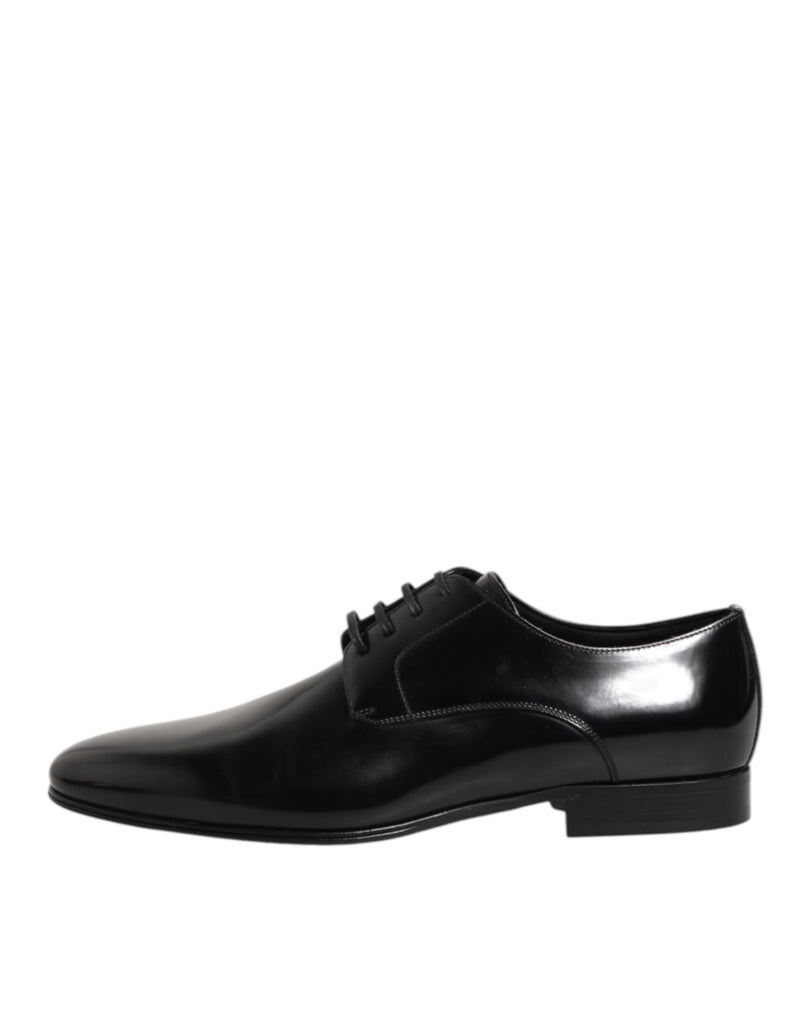 Zapatos Derby de vestir para hombre de piel de becerro negra de Dolce & Gabbana