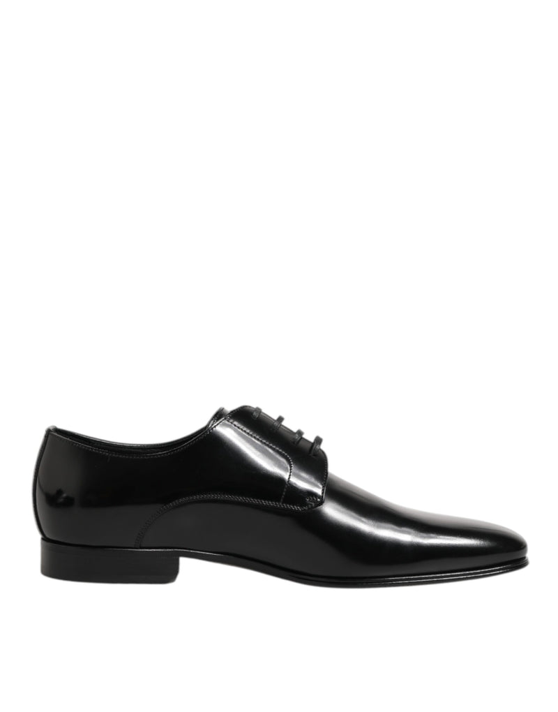 Zapatos Derby de vestir para hombre de piel de becerro negra de Dolce & Gabbana