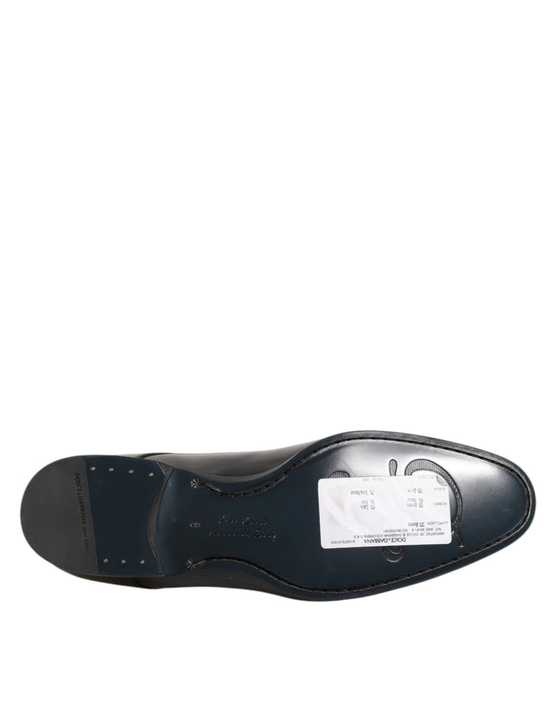Zapatos Derby de vestir para hombre de piel de becerro negra de Dolce & Gabbana