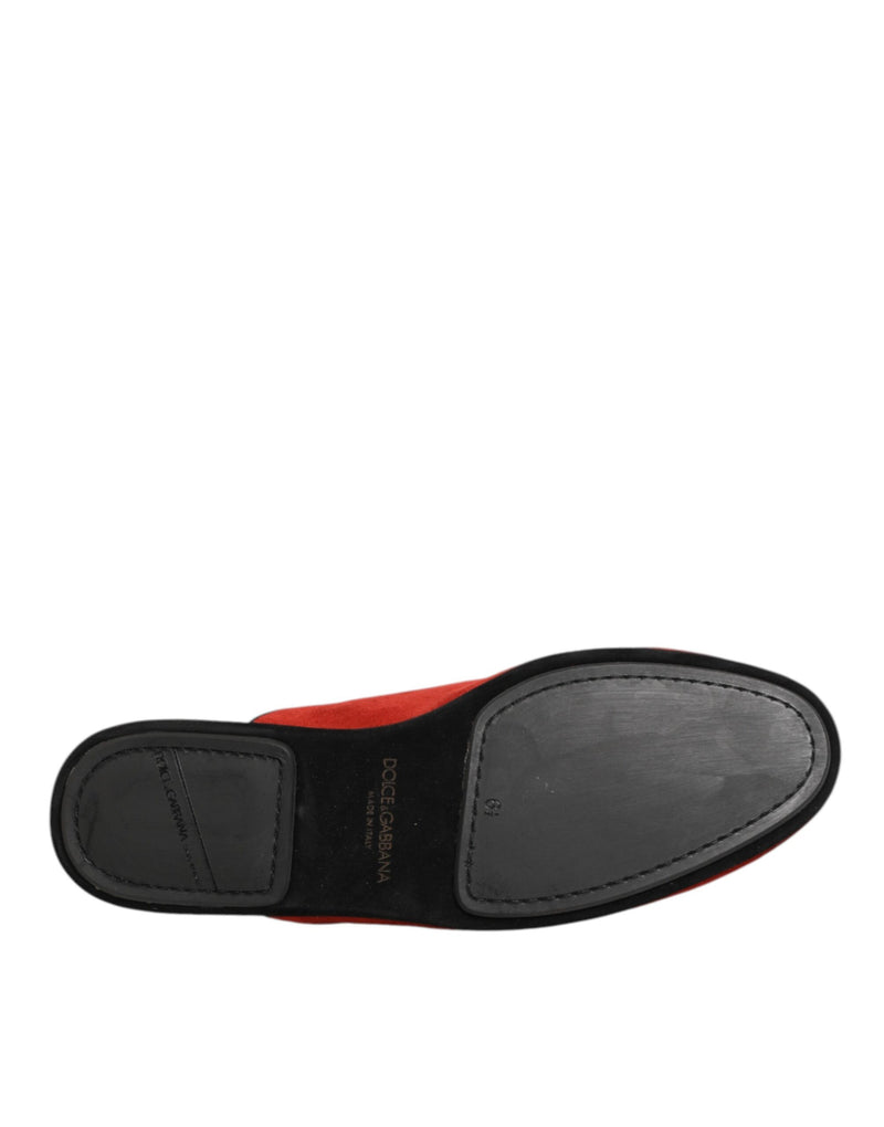 Zapatillas de estar por casa rojas de ante DG King para hombre de Dolce & Gabbana