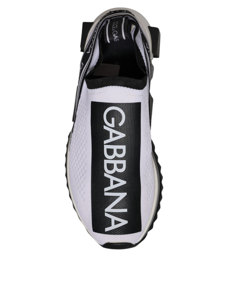 Tênis slip-on Sorrento preto e branco Dolce & Gabbana