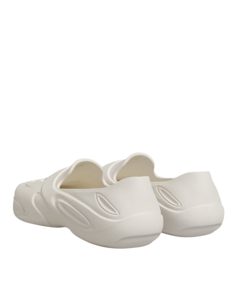 Tênis de cano baixo brancos com solado de borracha tipo slide Dolce & Gabbana