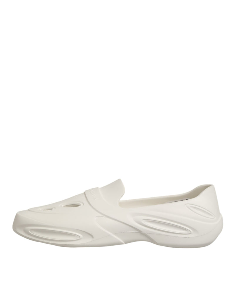 Tênis de cano baixo brancos com solado de borracha tipo slide Dolce & Gabbana