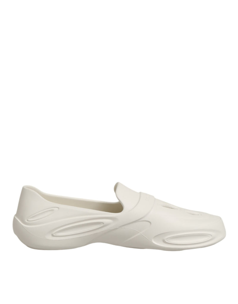 Tênis de cano baixo brancos com solado de borracha tipo slide Dolce & Gabbana