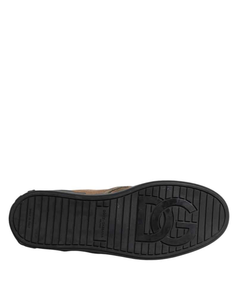 Baskets basses à enfiler Dolce & Gabbana marron en coton
