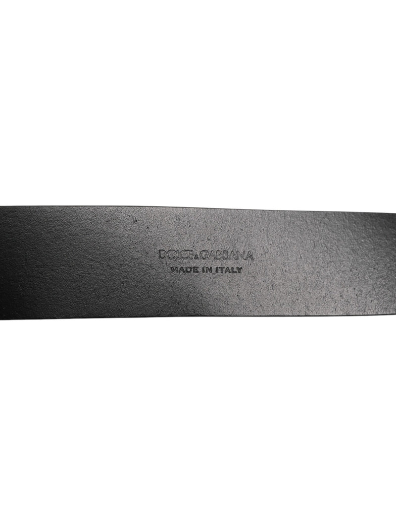Ceinture Dolce & Gabbana marron avec boucle à attaches pour porte-clés