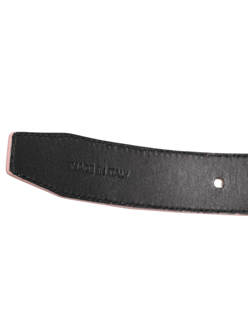 Ceinture Dolce & Gabbana en cuir rose perforé avec boucle