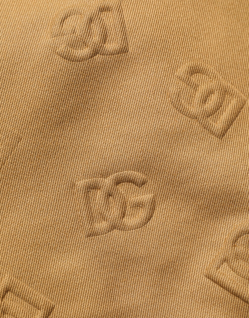 Pantalón corto bermuda cargo marrón de algodón elástico con logotipo de Dolce & Gabbana