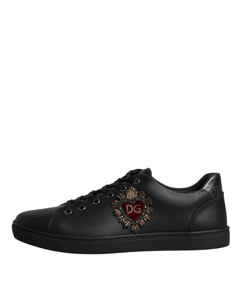 Tênis masculino London Sacred Heart preto Dolce & Gabbana