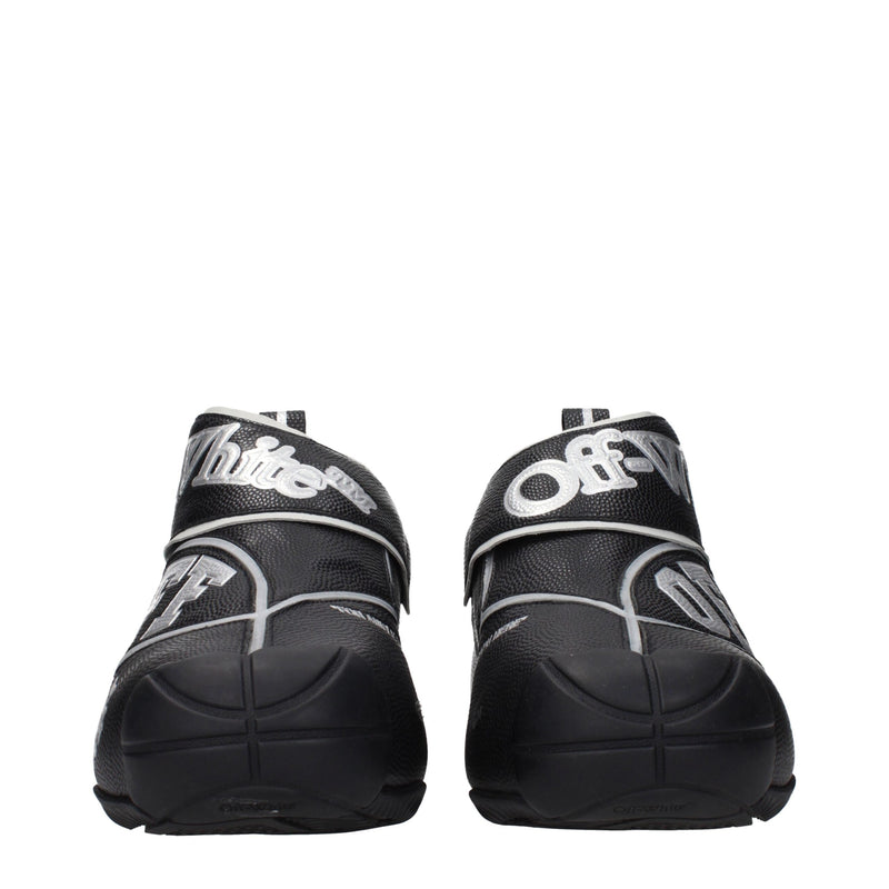 Off-White Black Leather High Top Sneakers