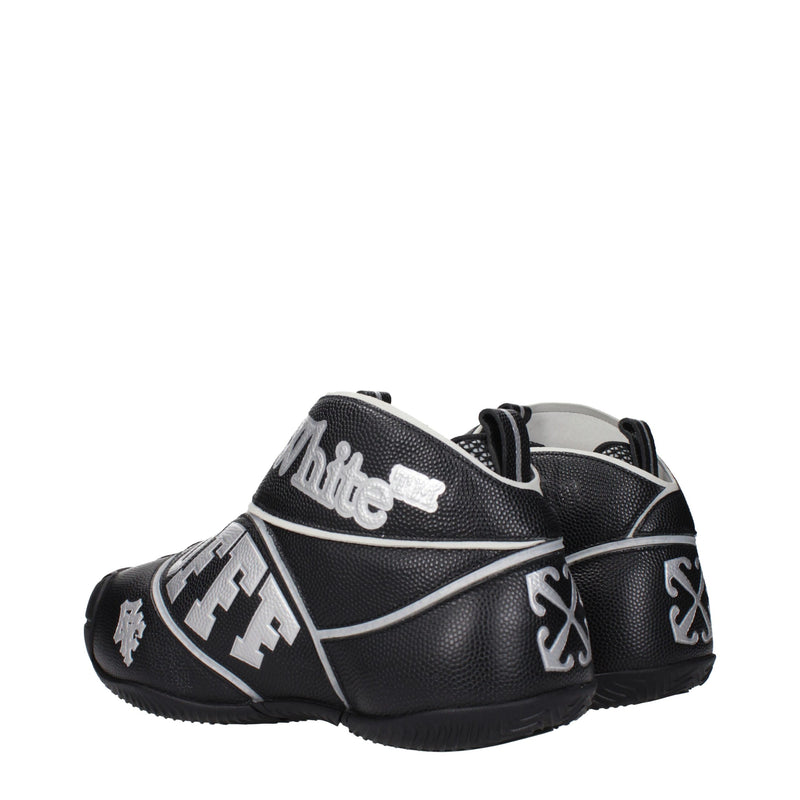 Off-White Black Leather High Top Sneakers