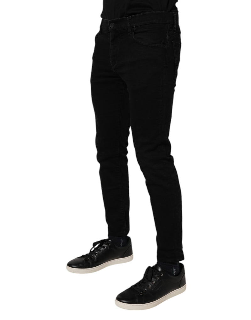 Jean skinny pour homme en coton stretch noir Dolce & Gabbana