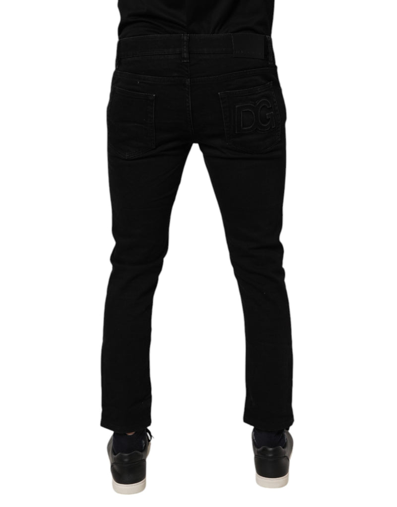 Jean skinny pour homme en coton stretch noir Dolce & Gabbana