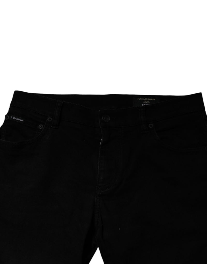 Jean skinny pour homme en coton stretch noir Dolce & Gabbana
