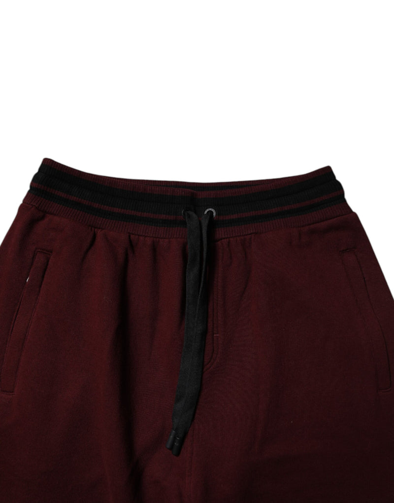 Calça jogger de moletom de algodão vinho para homens Dolce & Gabbana