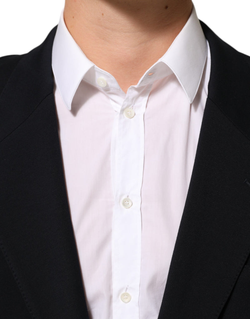 Giacca da abito in viscosa blu scuro con 2 bottoni Dolce & Gabbana