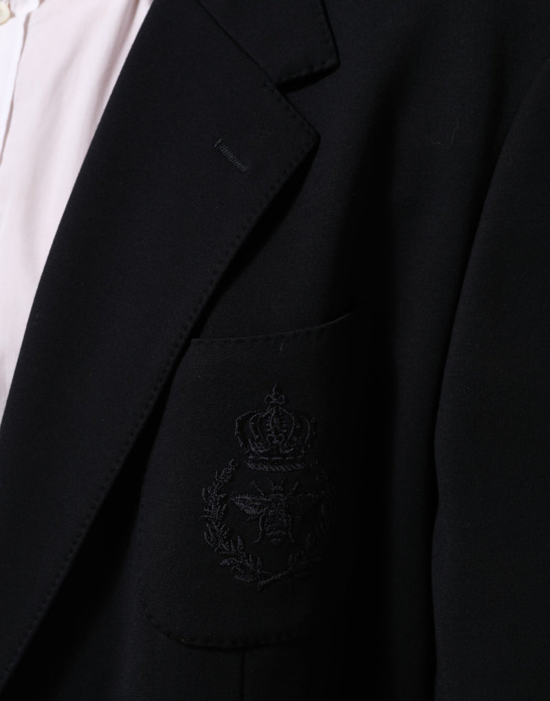 Giacca da abito in viscosa blu scuro con 2 bottoni Dolce & Gabbana