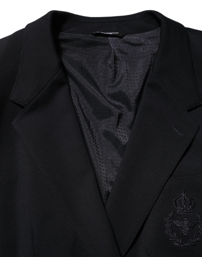 Giacca da abito in viscosa blu scuro con 2 bottoni Dolce & Gabbana
