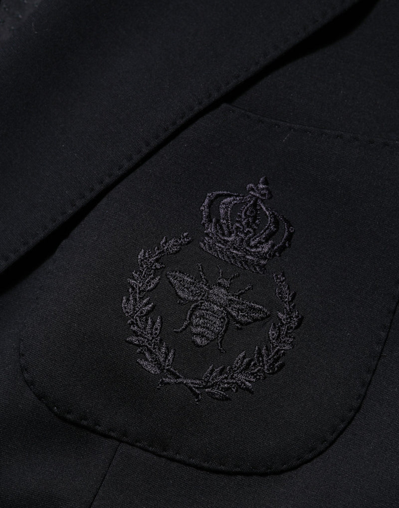 Giacca da abito in viscosa blu scuro con 2 bottoni Dolce & Gabbana