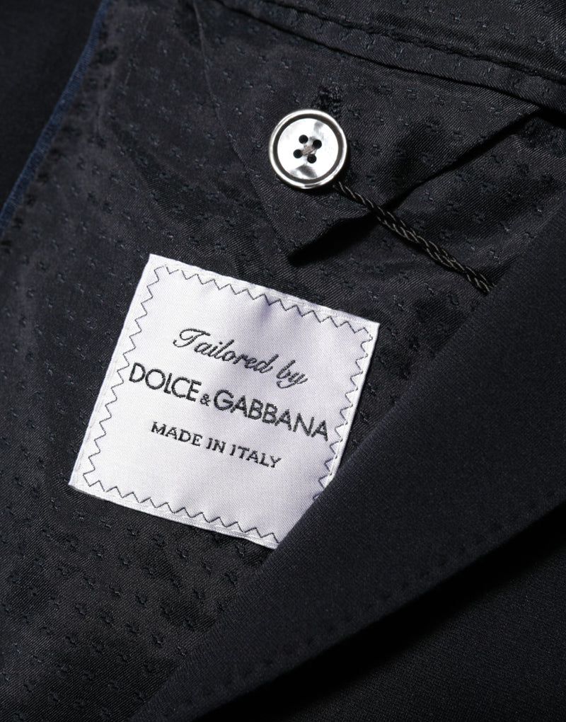 Giacca da abito in viscosa blu scuro con 2 bottoni Dolce & Gabbana