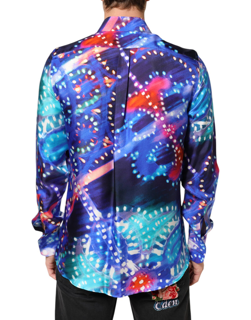 Camisa masculina slim multicolorida Luminarie MARTINI Dolce & Gabbana