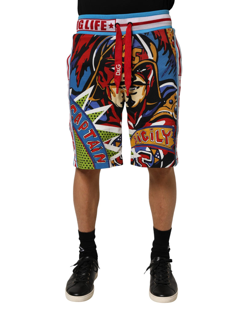 Bermuda da uomo Dolce & Gabbana Captain Sicily multicolore