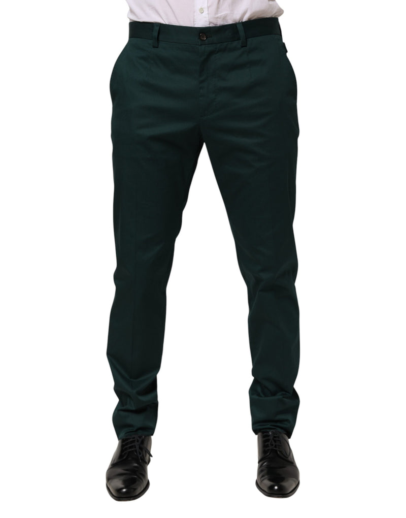 Pantalon habillé Dolce & Gabbana vert en coton pour homme