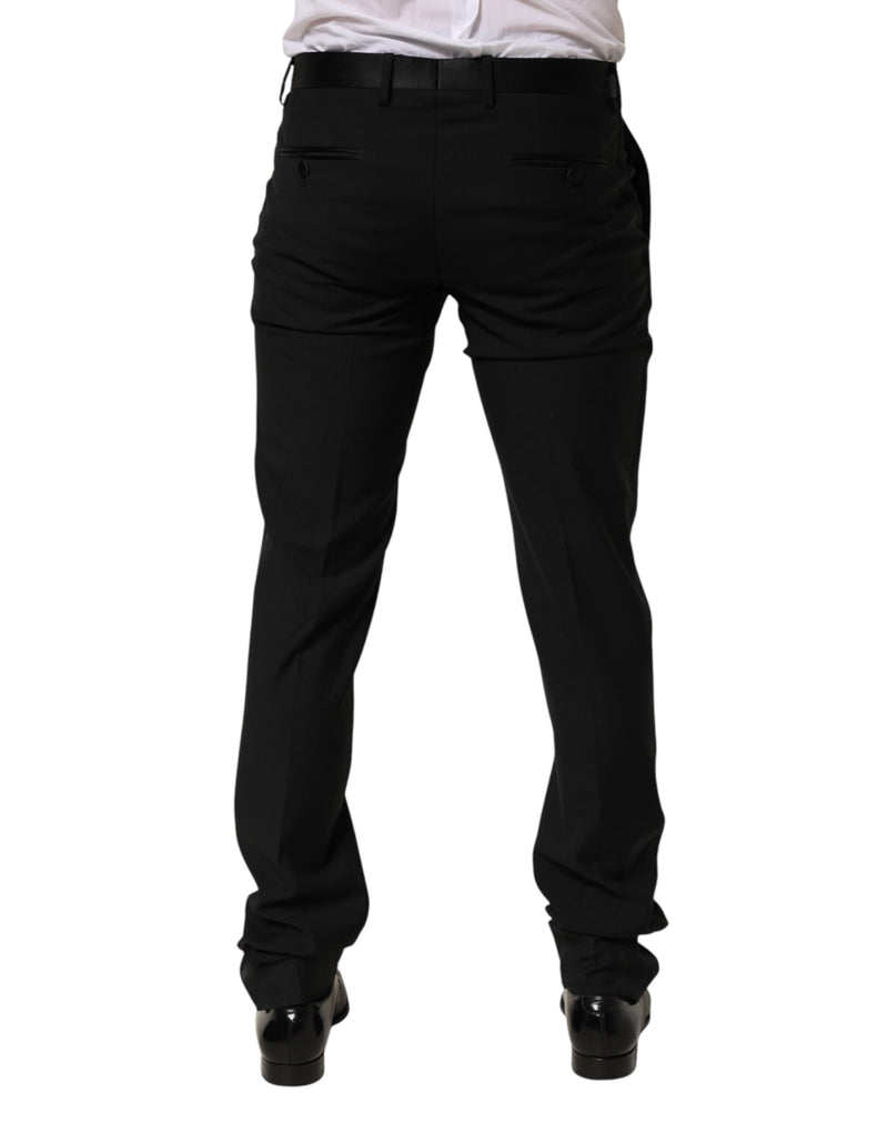 Pantalones formales de vestir de lana negra para hombre Dolce & Gabbana