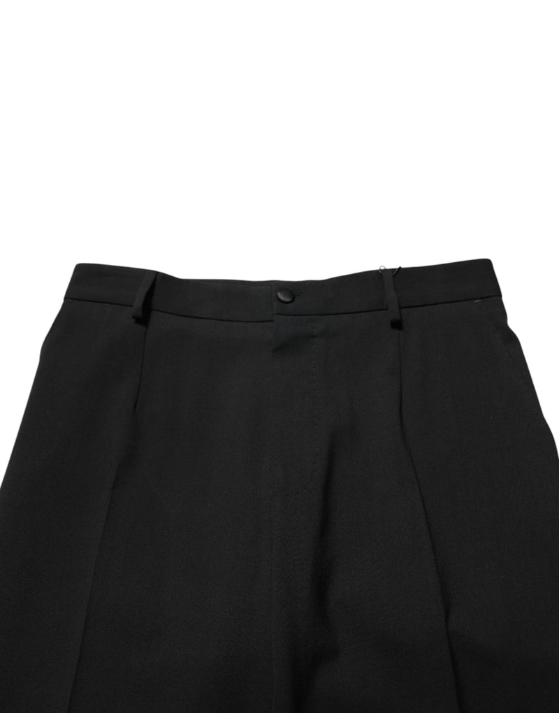 Calça social masculina Dolce & Gabbana preta de lã