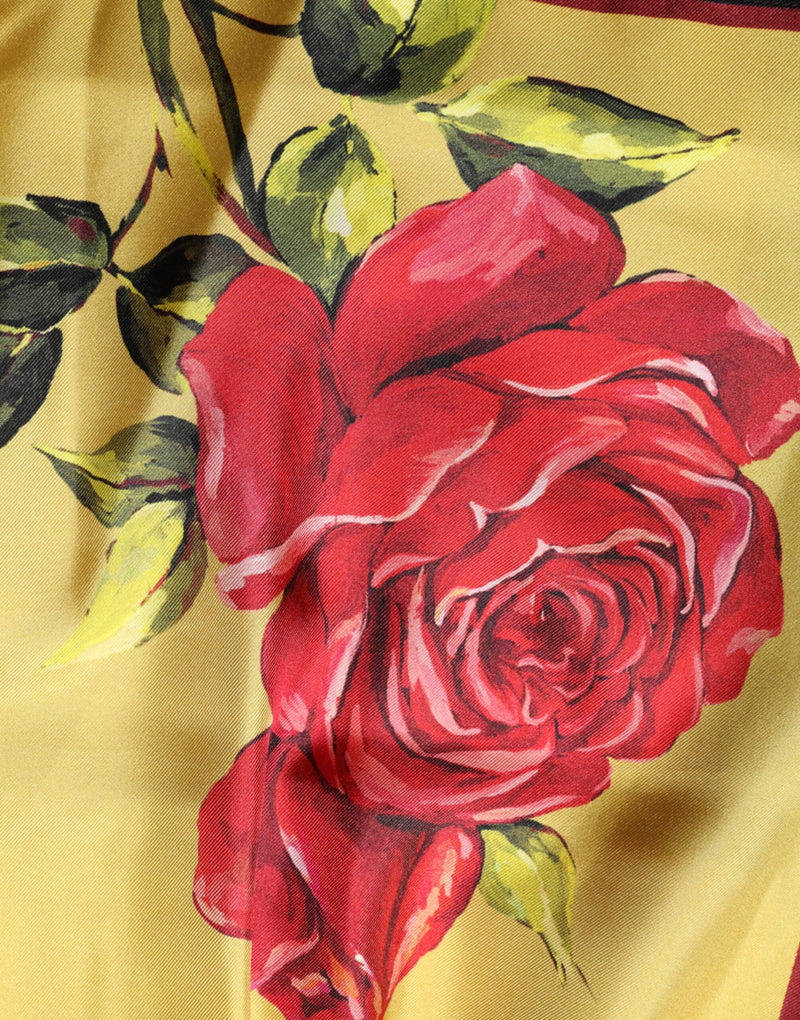 Bermuda Dolce & Gabbana jaune en soie à imprimé floral pour homme