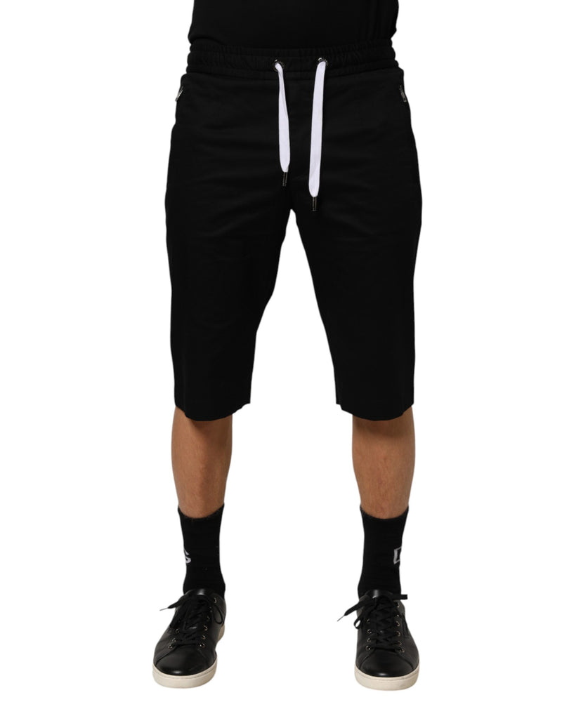 Bermuda Dolce & Gabbana noir en coton stretch pour homme
