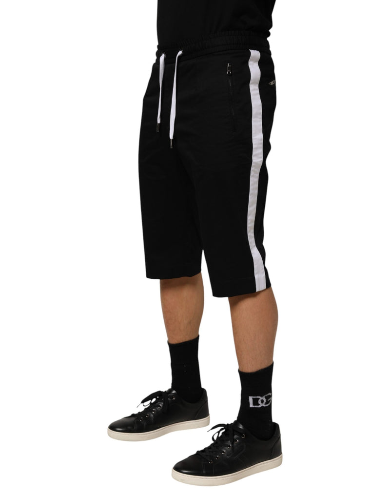 Bermuda Dolce & Gabbana noir en coton stretch pour homme