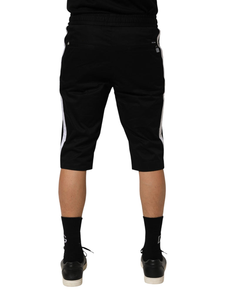 Bermuda Dolce & Gabbana noir en coton stretch pour homme